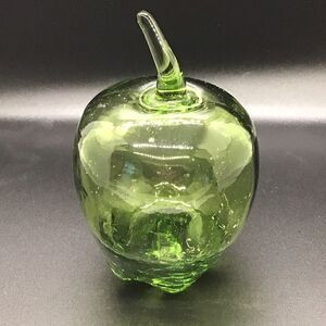 Art Glass Green Apple